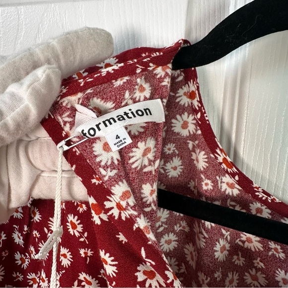 Reformation Red Floral Mini Dress - Picture 4 of 10